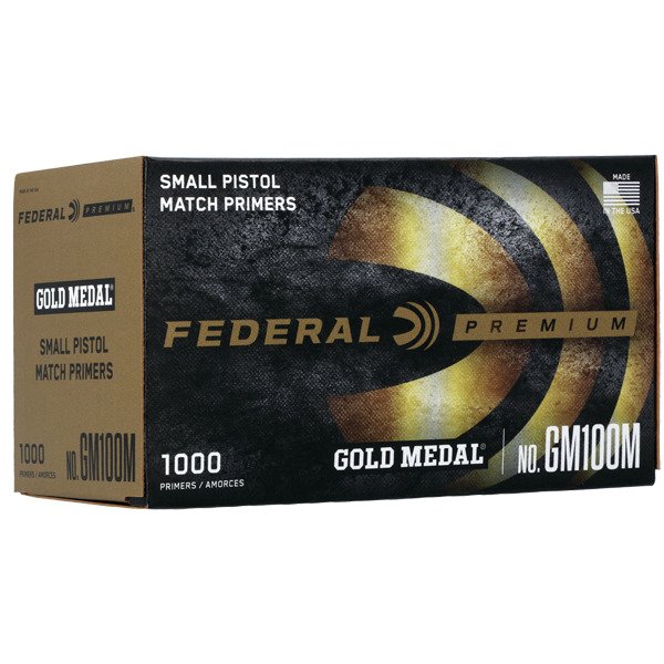 Federal Premium Gold Medal Small Pistol Match Primers #100M