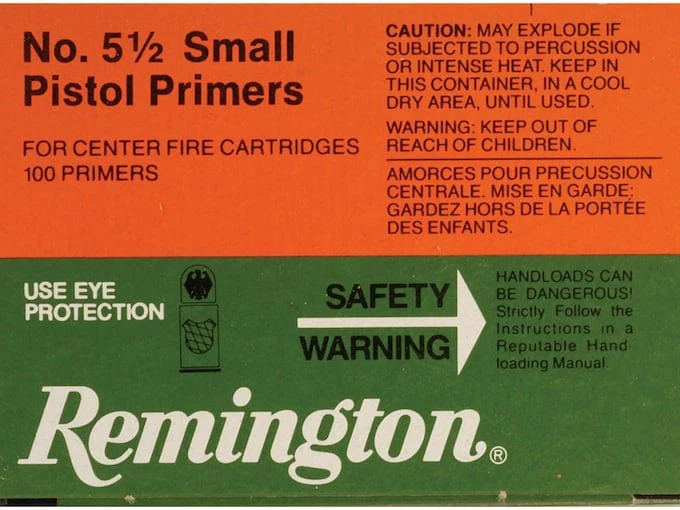 Remington Small Pistol Primers #5-1/2